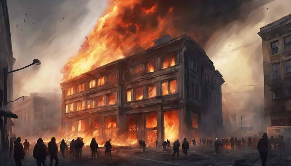 analyzing burning buildings visually