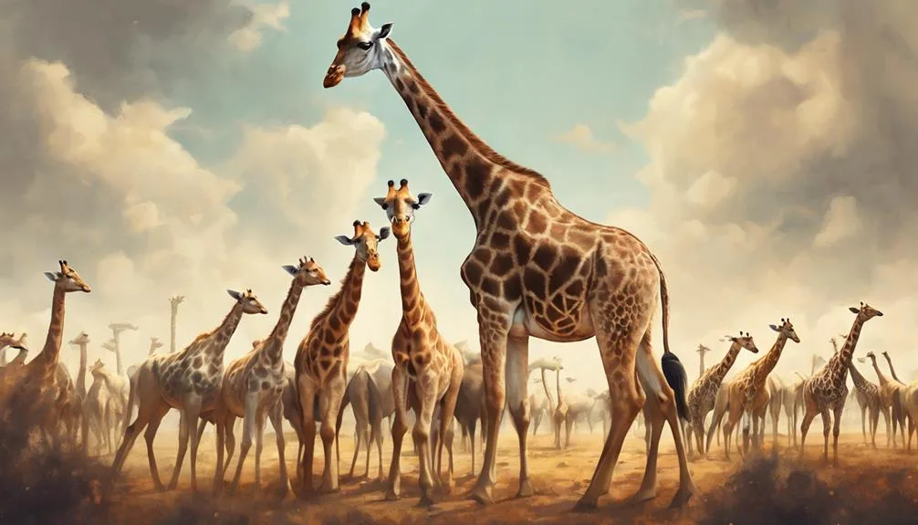 dreaming of giraffes symbolizes uniqueness and individuality