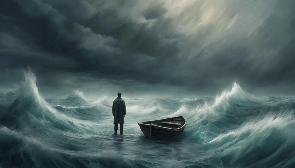 intense emotional struggle depicted