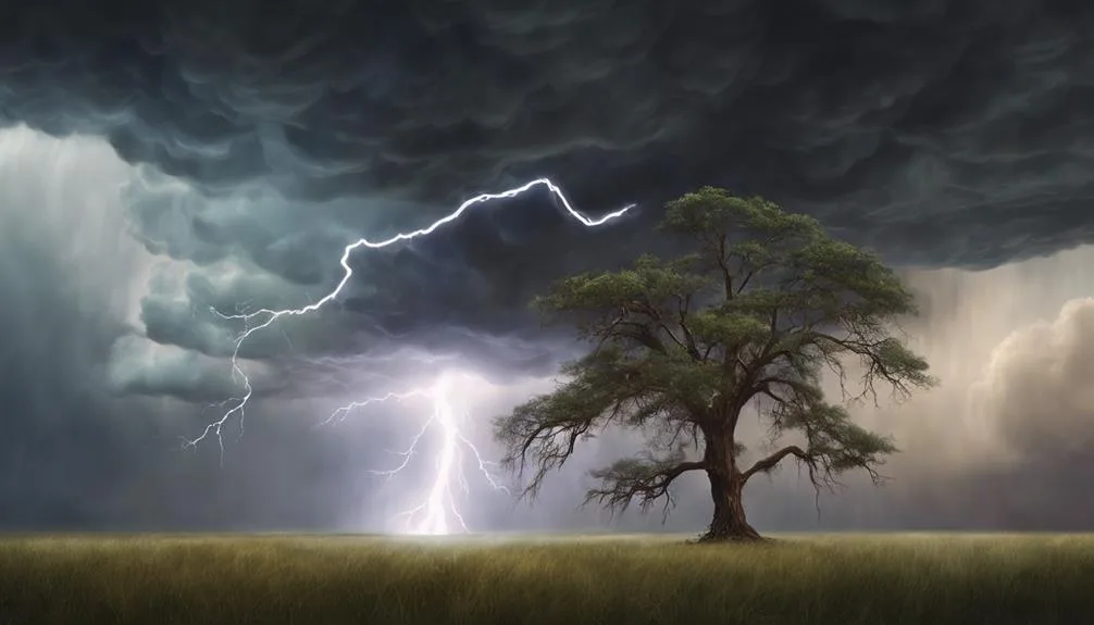 interpreting lightning striking tree